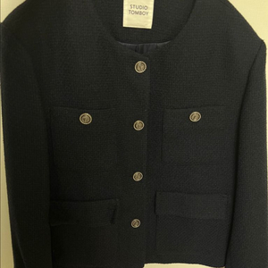 스튜디오톰보이 네이비 트위드 자켓 이미지