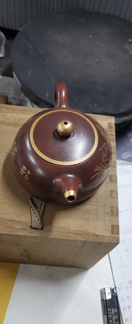 [명휘당] 고경주 자사 금채 부조 운룡문 횡파호 자사호 다호 골동품 수집품 이미지