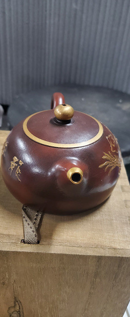 [명휘당] 고경주 자사 금채 부조 운룡문 횡파호 자사호 다호 골동품 수집품 이미지