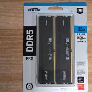 Crucial Pro DDR5-5600 32GB (2 x 16GB) 램 메모리 판매합니다 이미지