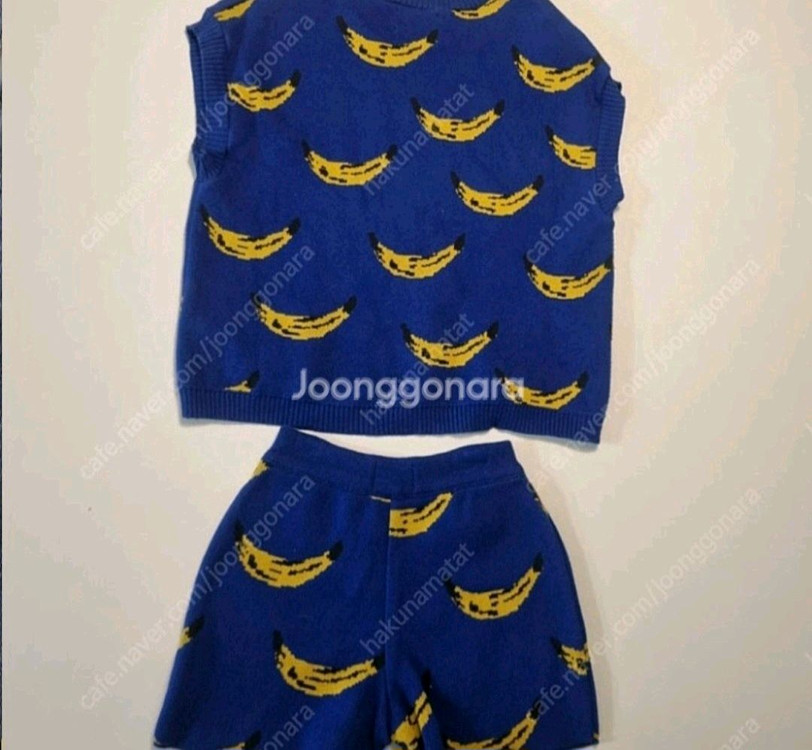 보보쇼즈 바나나 니트 상하셋트 중고 이미지