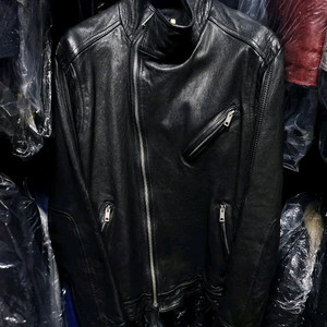 셀렉티즘 / 이태리 베지터블 양가죽 사선 이중지퍼 라이더 블루종 자켓 / L(100-103) 이미지