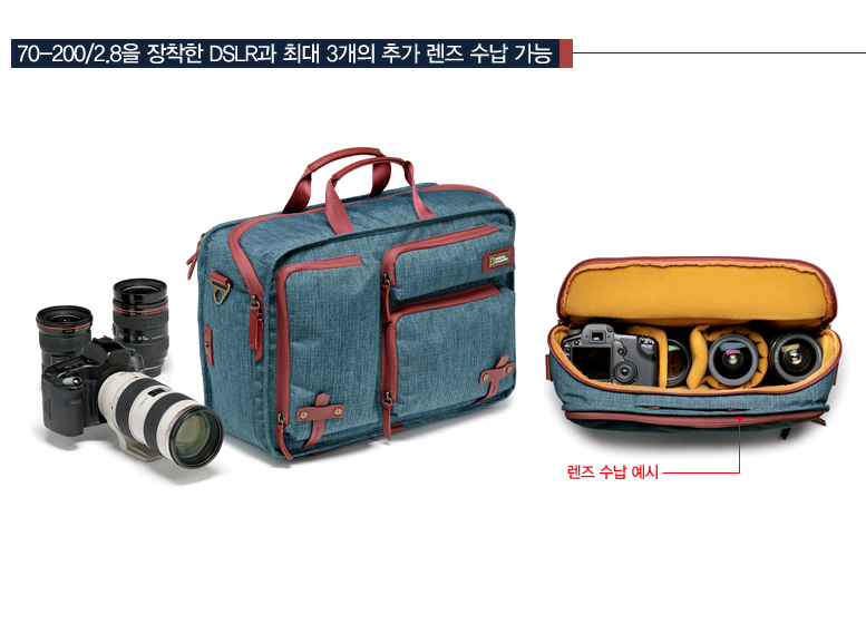 내셔널지오그래픽 카메라 가방 (백팩, 숄더백 겸용) 이미지