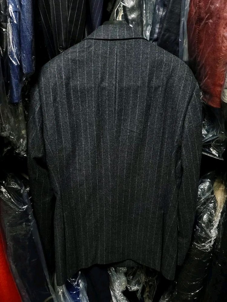 갤럭시 / 울캐시미어 차콜 그레이 더블 브레스티드 블레이져 자켓 / 100-103 이미지