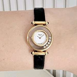 쇼파드 해피 18k 금통 다이아 여성 손목 시계 여자 팔찌 이미지