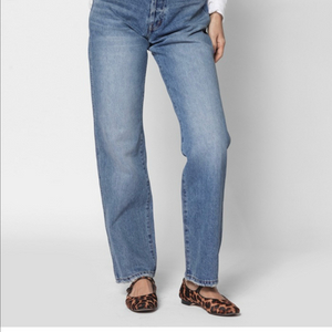 식스앤어하프 SIX AND A HALF - MID RISE STRAIGHT - MEDIUM BLUE 미드라이즈 데님 이미지