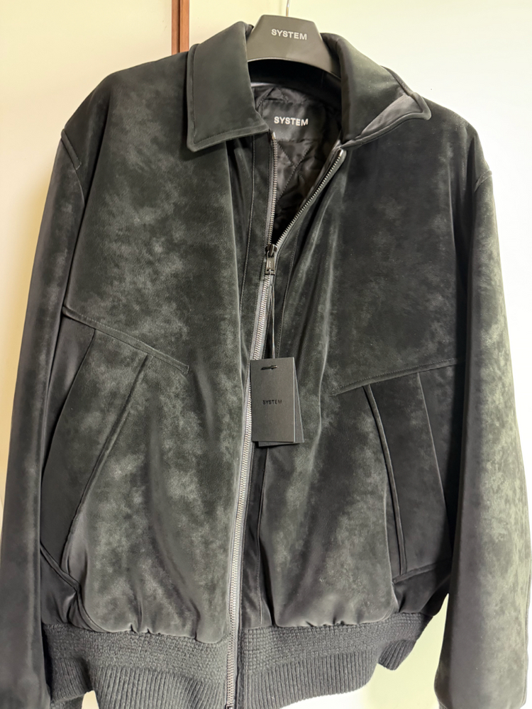 시스템옴므 텍스처블록 집업패딩 이미지