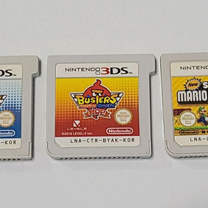 닌텐도 3ds 칩 4개 일괄(슈퍼스매시, 요괴워치, 마리오 브라더스2) 이미지