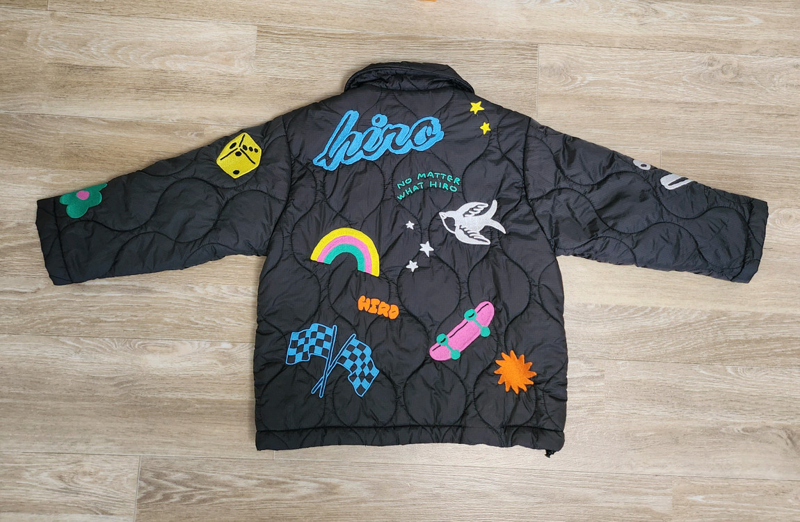 히로 구구구구상 모티브퀼팅 블랙 120사이즈 이미지