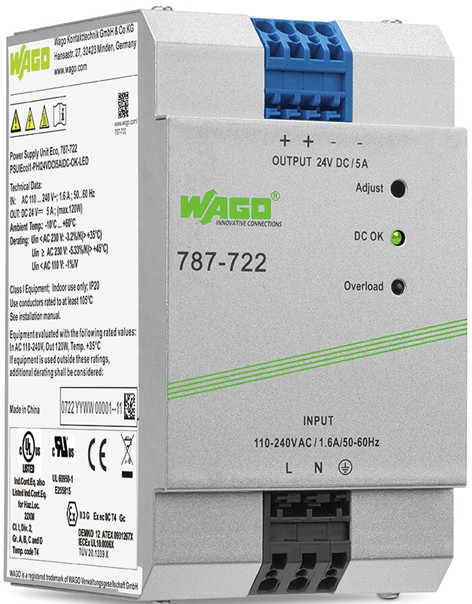 WAGO 와고 787-722 Power Supply 5A 이미지