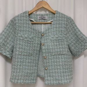 민트 반팔 트위드 자켓 이미지