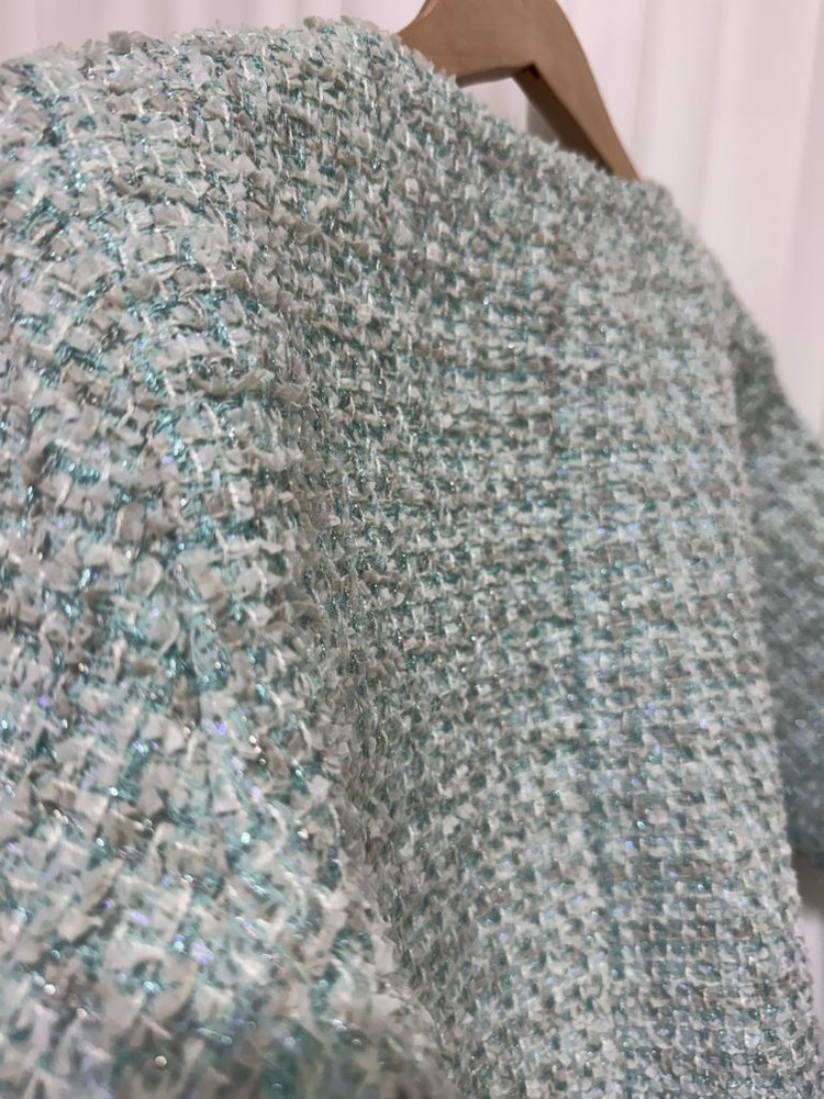 민트 반팔 트위드 자켓 이미지