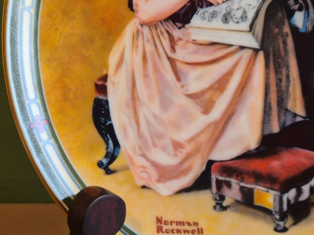 엔틱 노먼록웰 장식접시.미국 이미지