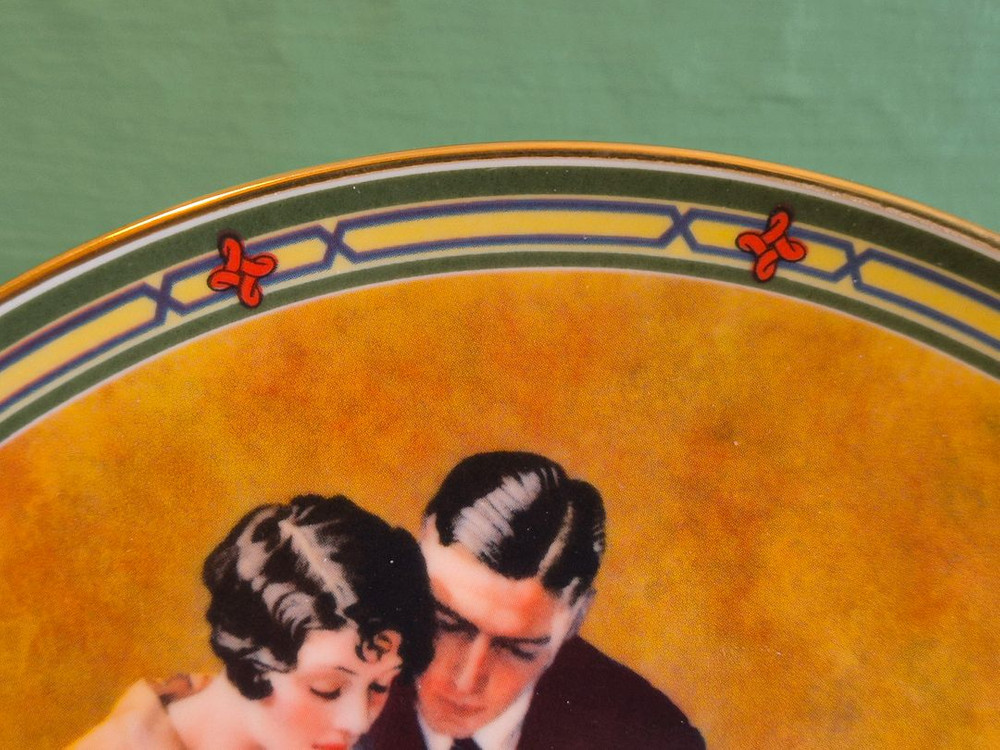 엔틱 노먼록웰 장식접시.미국 이미지