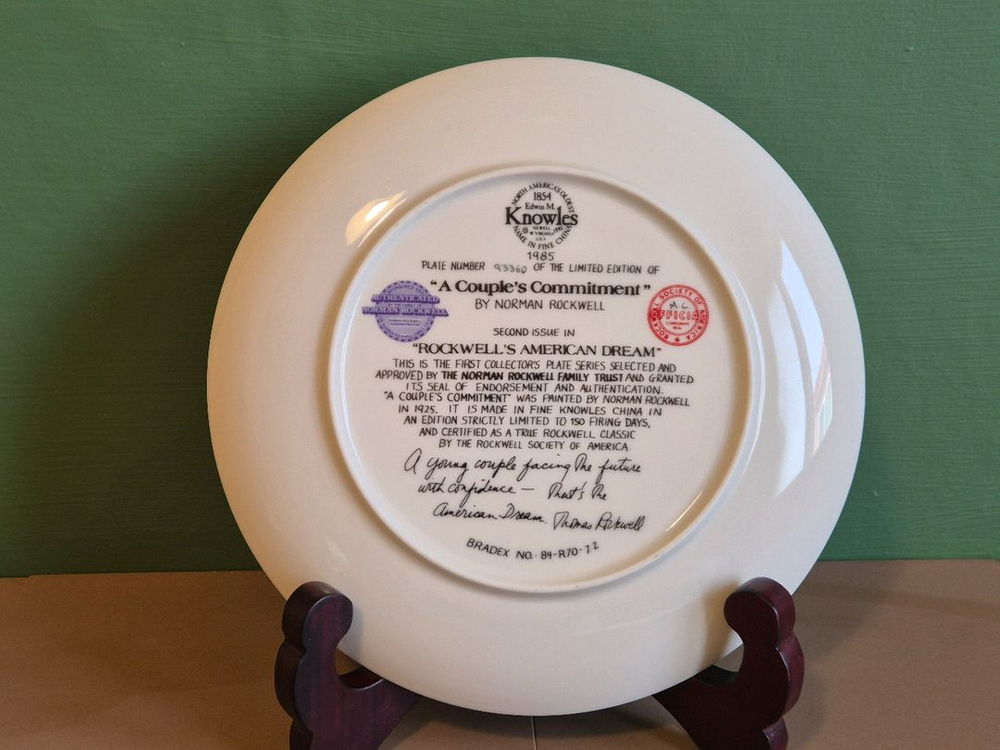 엔틱 노먼록웰 장식접시.미국 이미지