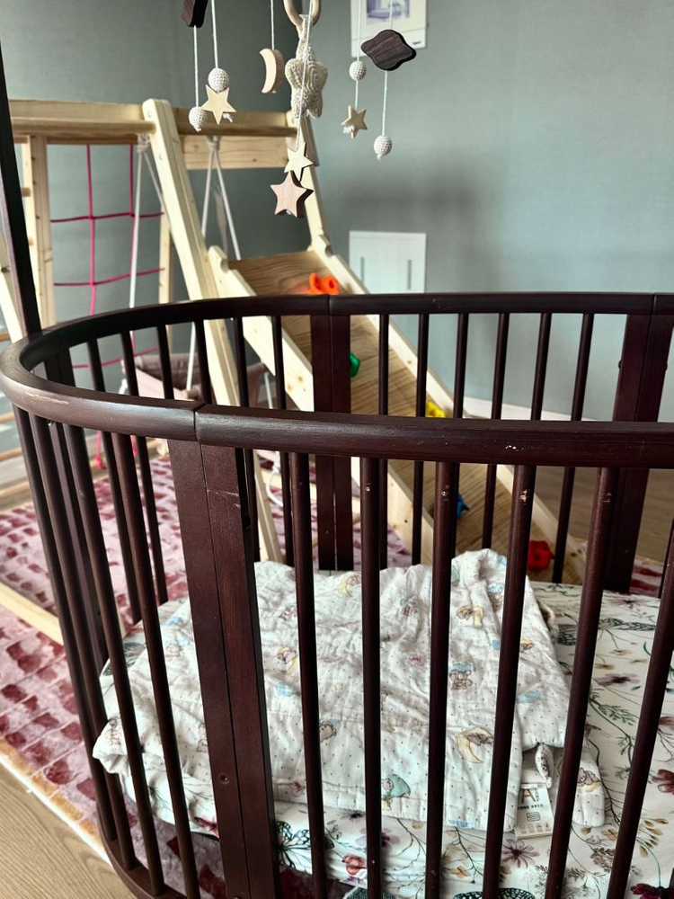 [최종가]스토케 슬리피 아기 침대 V2 월넛(다크브라운) 유아 신생아 원목 크립 바시넷 이미지