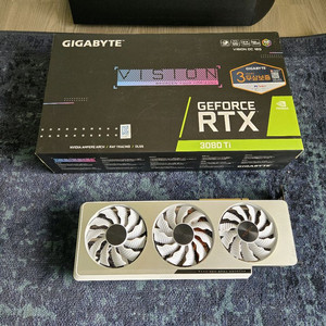 기가바이트 RTX 3080 Ti 비전 OC 12GB (화이트) 이미지