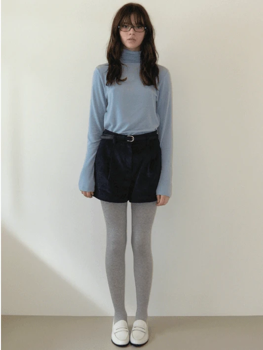 [SOMEWHERE BUTTER] 썸웨어버터 코듀로이 숏 팬츠 네이비 이미지