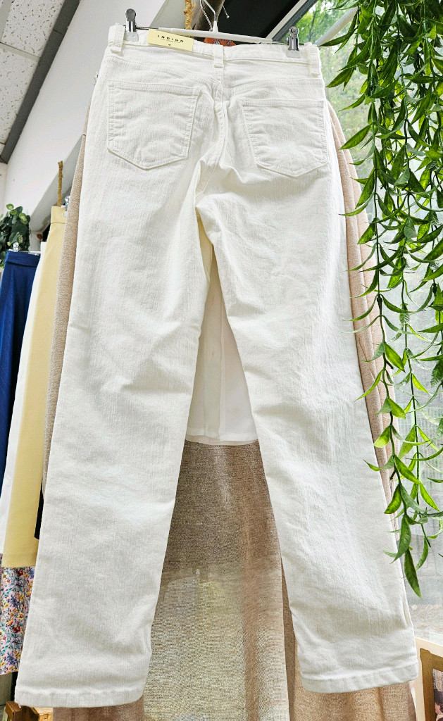 [새상품]화이트/아이보리 데님 스판 팬츠 이미지