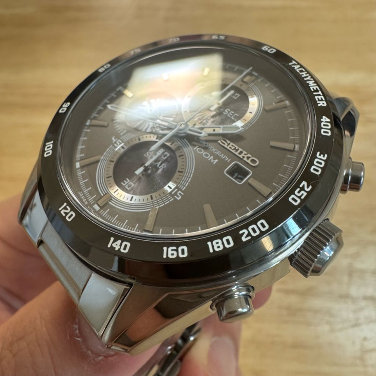 세이코 [SEIKO] 풀메탈 솔라 크로노그래프 손목시계 (S급) 이미지