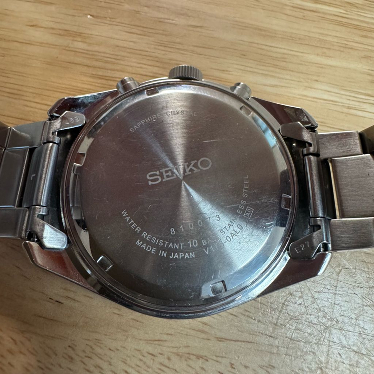 세이코 [SEIKO] 풀메탈 솔라 크로노그래프 손목시계 (S급) 이미지