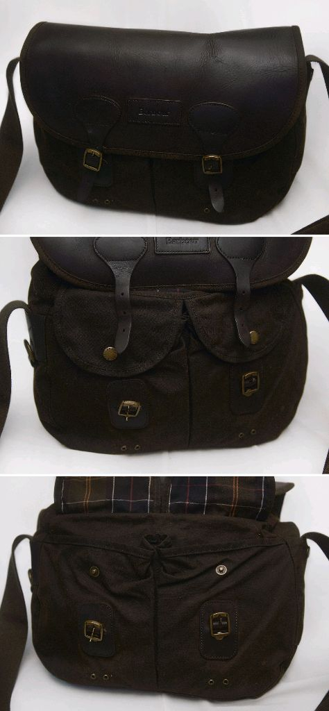 바버 (Barbour) 타라스 왁스 캔버스 레더 숄더.크로스 메신저백 이미지
