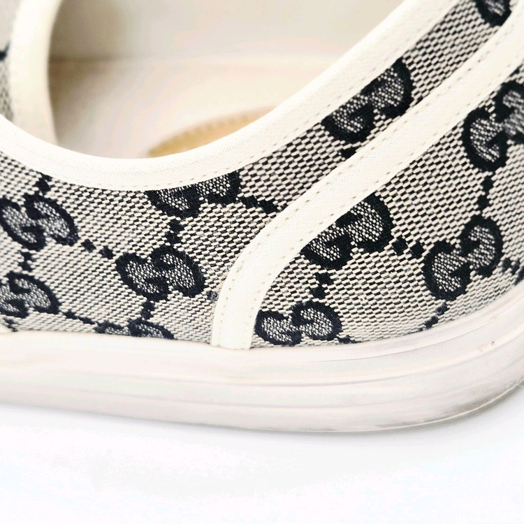 [중고명품셀렉트]구찌 캔버스 로우탑 남성 스니커즈 7 1/2 이미지