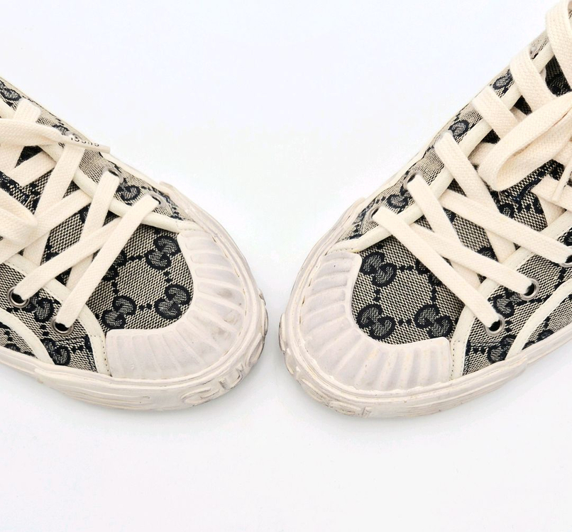 [중고명품셀렉트]구찌 캔버스 로우탑 남성 스니커즈 7 1/2 이미지