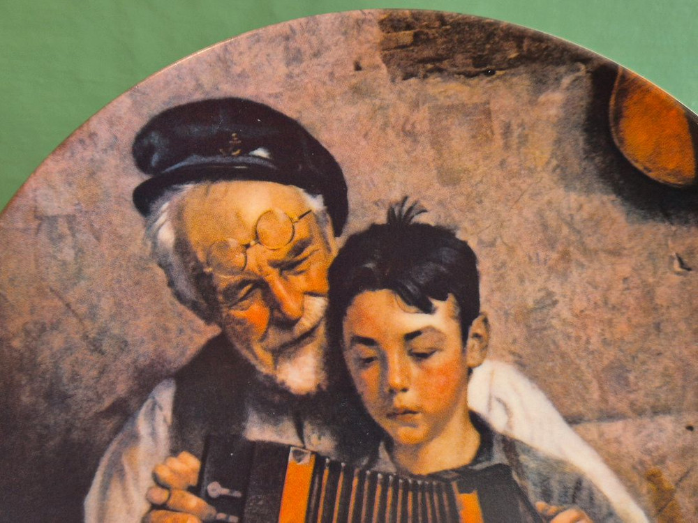 U.S.A 노먼록웰 엔틱 장식 접시 이미지