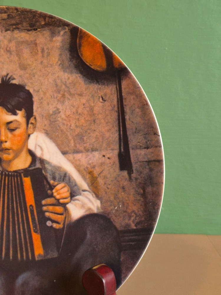 U.S.A 노먼록웰 엔틱 장식 접시 이미지