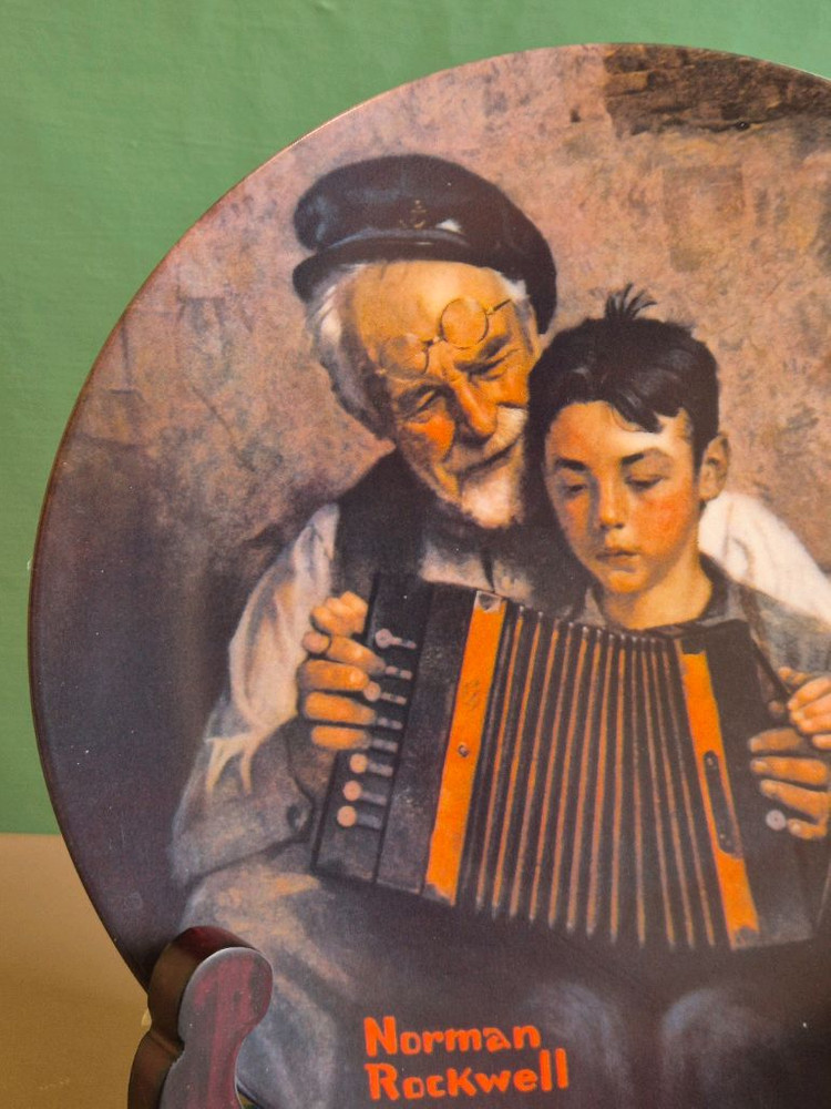 U.S.A 노먼록웰 엔틱 장식 접시 이미지