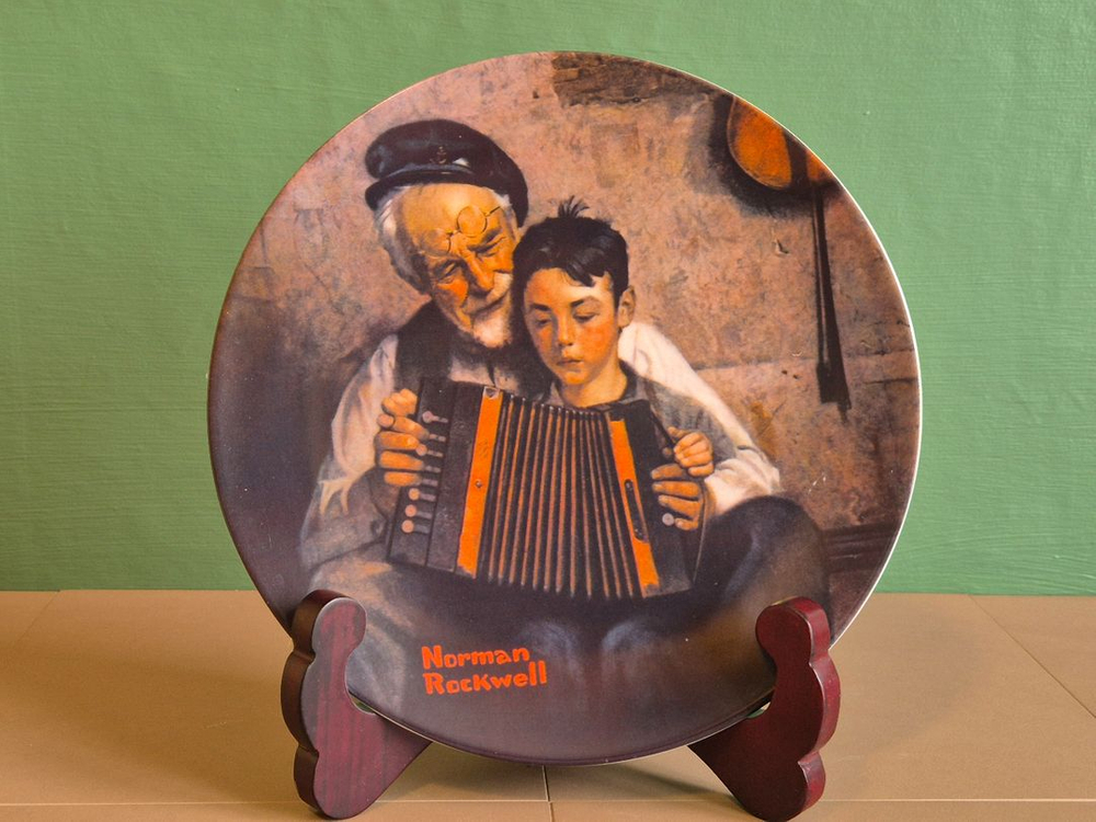 U.S.A 노먼록웰 엔틱 장식 접시 이미지