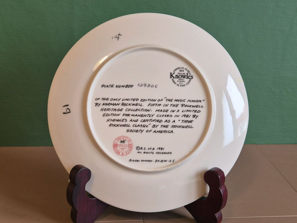 U.S.A 노먼록웰 엔틱 장식 접시 이미지