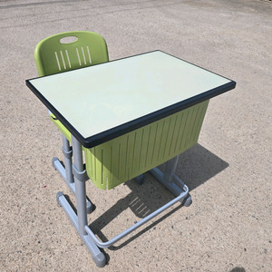 [우진]강화유리 높이조절 책상+의자세트 학원책상세트 (S/L)사이즈 선택가능 이미지