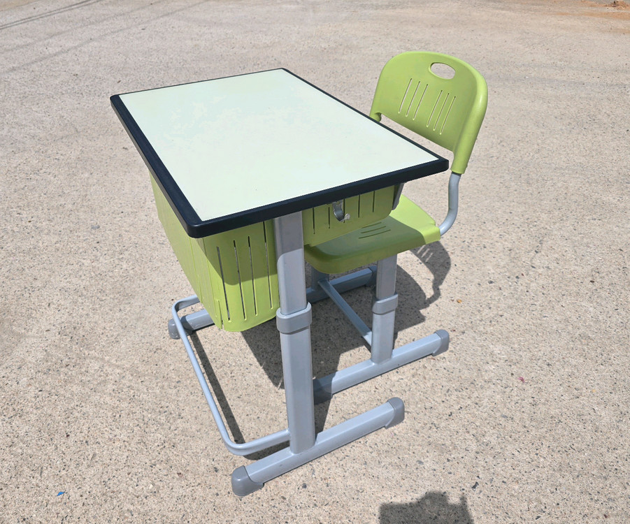 [우진]강화유리 높이조절 책상+의자세트 학원책상세트 (S/L)사이즈 선택가능 이미지