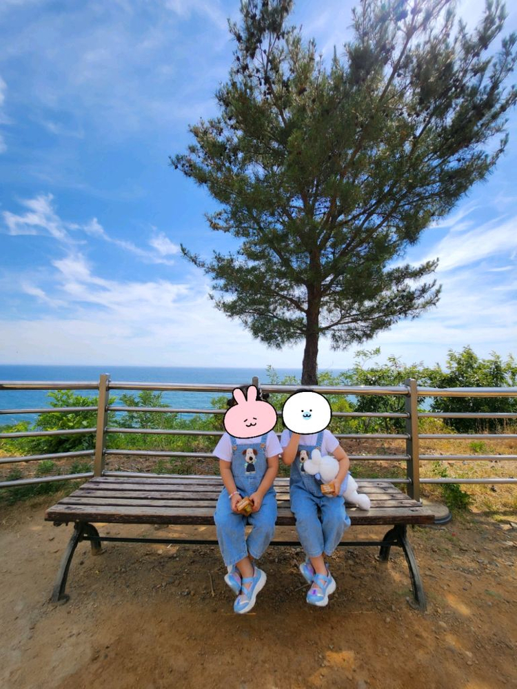 쌍둥이 멜빵바지 이미지