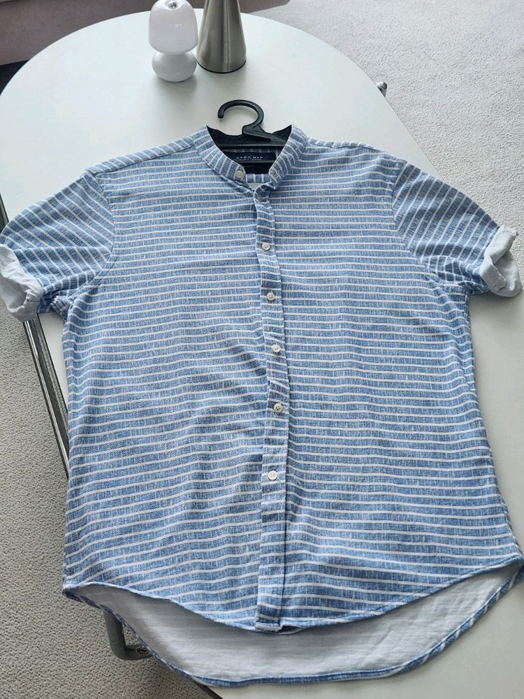 ZARA MAN 자라남성 슬림핏 스트라이프 셔츠 남방 이미지