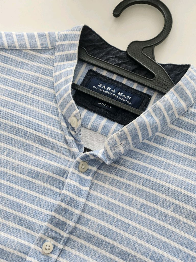 ZARA MAN 자라남성 슬림핏 스트라이프 셔츠 남방 이미지