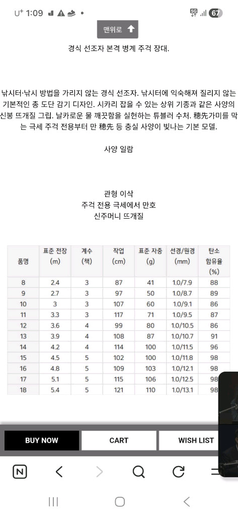 다이와 천봉 소우누리 8척ㅡ18척 11대 전세트 보증서 마개 천집 신품급 내림중층 낚시대 이미지