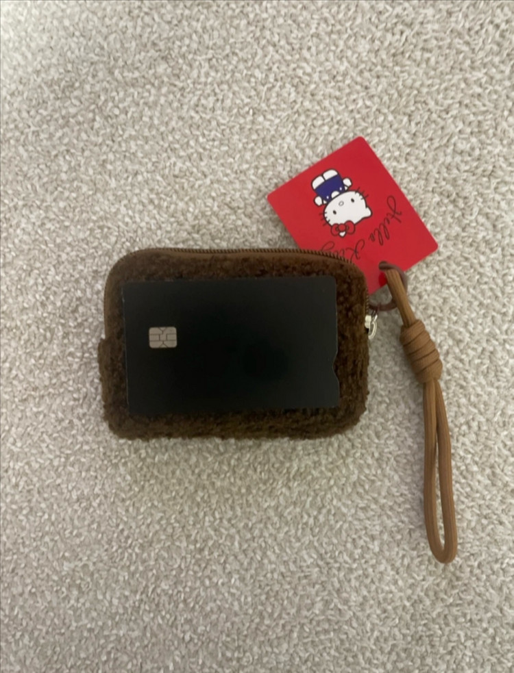 (새상품) 헬로키티 뽀글이 카드지갑 명함지갑 파우치 이미지