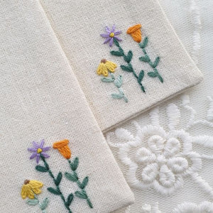 프랑스자수 코튼린넨 티코스터(2장 1세트) 이미지