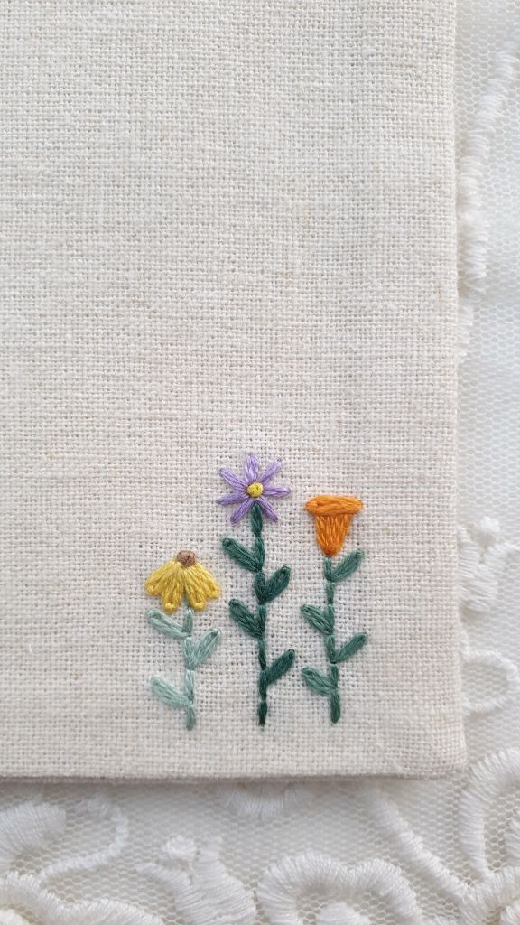 프랑스자수 코튼린넨 티코스터(2장 1세트) 이미지