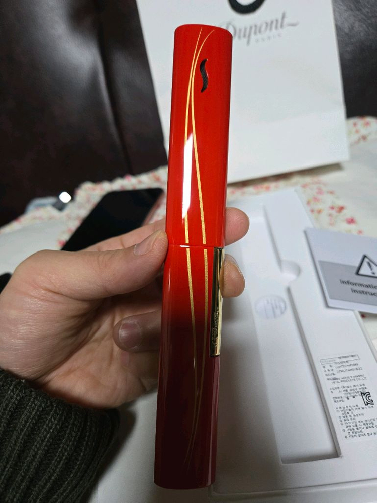 [새상품,풀세트] 듀퐁라이터 신형 터보 (테이블용,시가용) 쌍불 터보 듀퐁 라이타 이미지