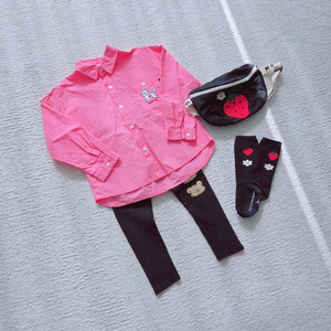 마이리틀스타 아동 상하세트 m사이즈리미떼두두 딸기가방, 니삭스 일괄세트 이미지