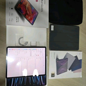 아이패드 프로6세대 12.9 128gb wifi 실버 풀박스 애플케어 이미지