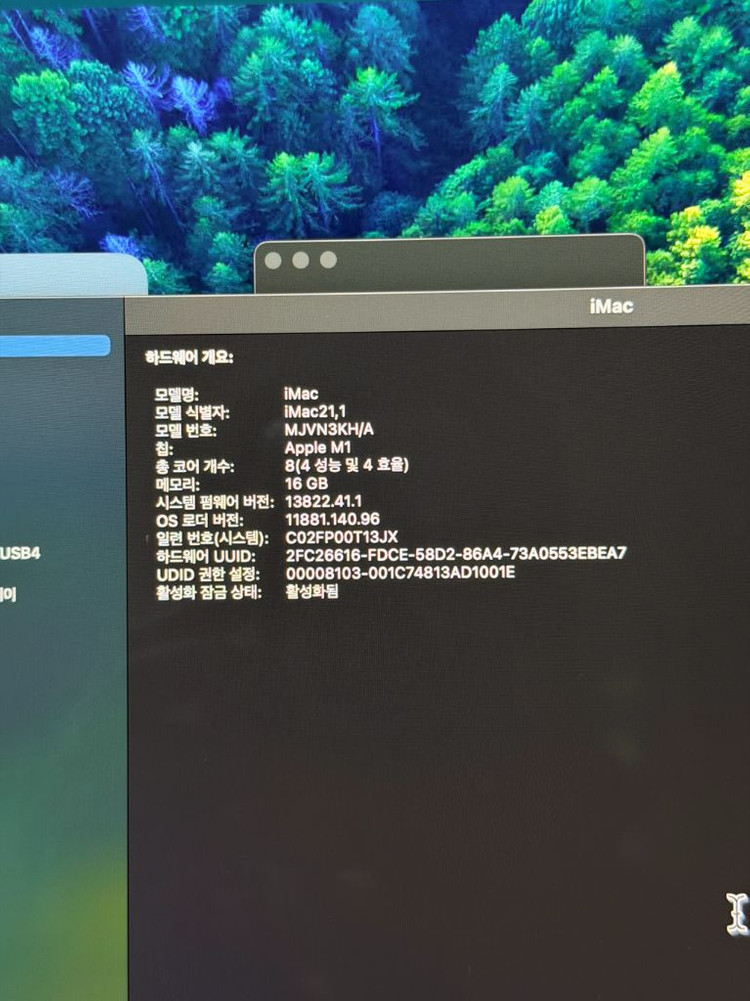 M1 아이맥 16g 1TB 블루 S급 이미지