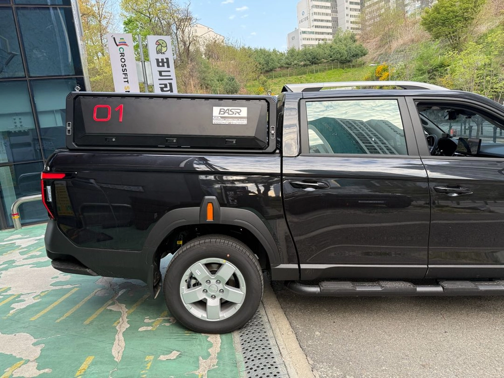 무쏘 q300 적재함 카고랙 롤바 이미지