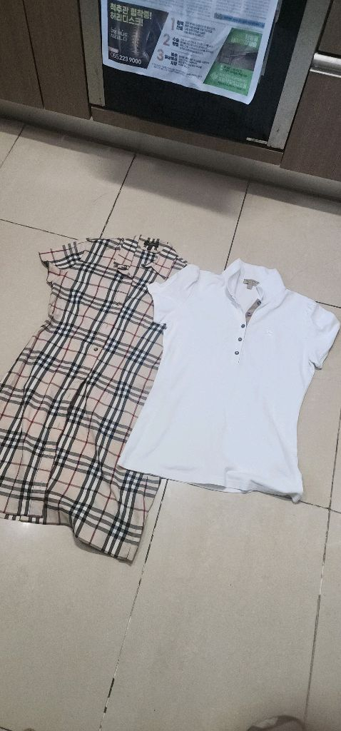 버버리 체크 반팔원피스 66 이미지