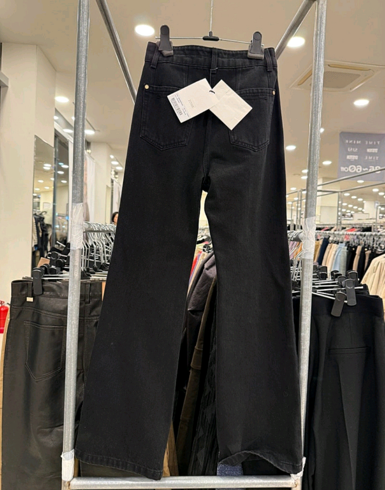 오브제 블랙 데님팬츠 이미지