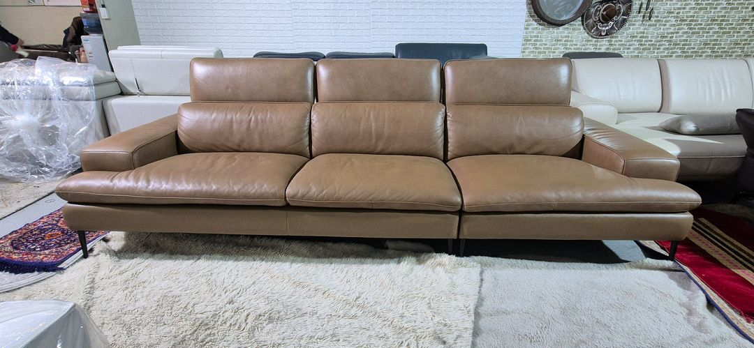 까사미아 뉴테라모 천연통가죽 4인 소파쇼파(헤드레스트기능)(내장재오리털) 이미지